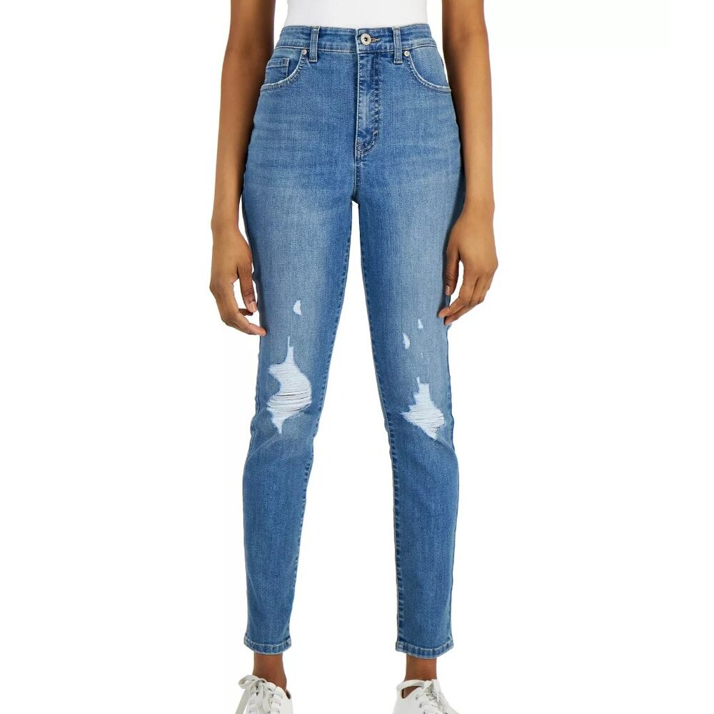Style & Co Women's High Rise Skinny Leg Ankle Jeans, Epiphany Blue Wash, Size 18